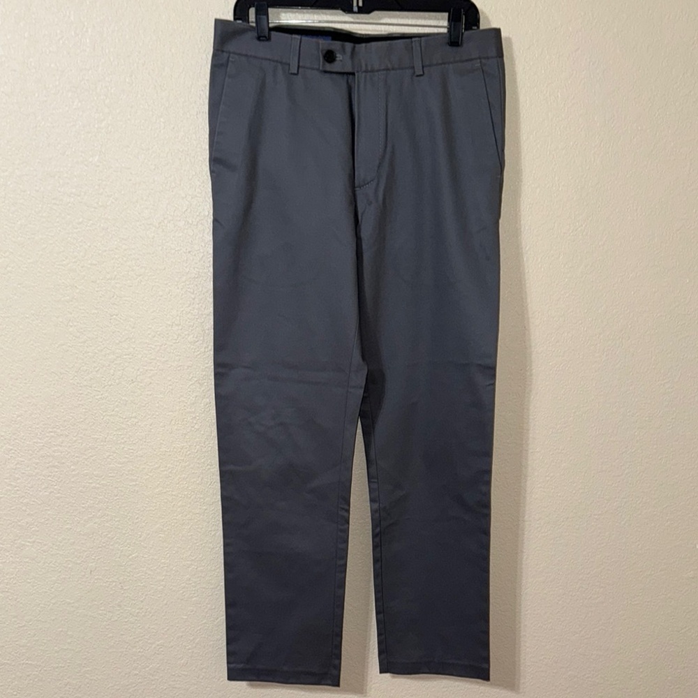 Broletto Men’s Gray Khaki Pants 32x32 Casual Dress Trousers Classic Fit - Picture 2 of 6